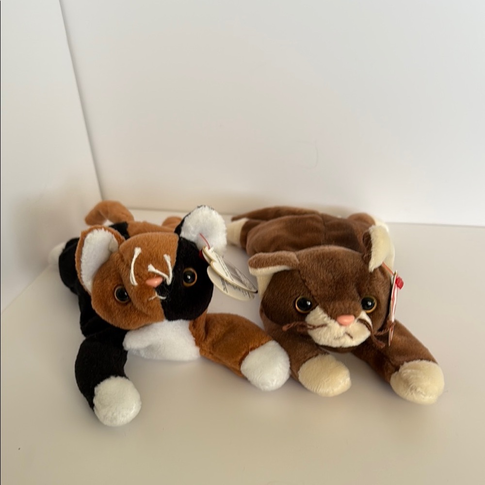 Vintage Ty Beanie baby 2 cat lot